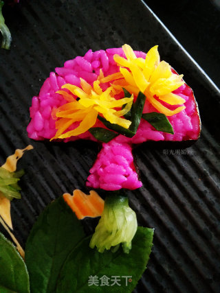 Plum, Orchid, Bamboo and Chrysanthemum [flower Sushi] recipe