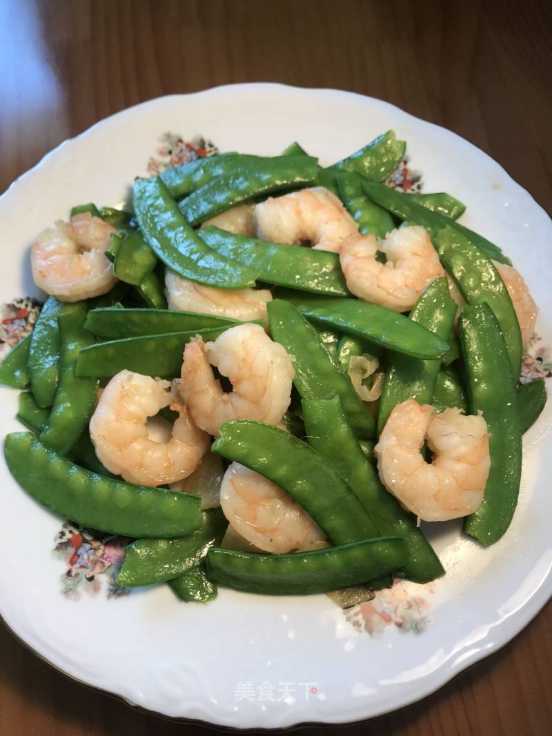 Fried Shrimp with Snow Pea recipe