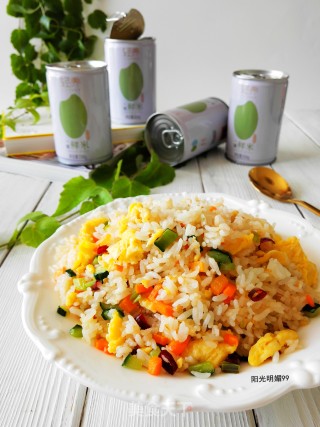 Cucumber and Egg Fried Rice recipe