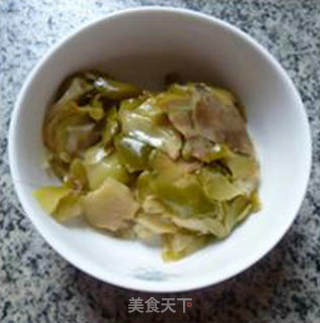 Fried Mustard Slices, Winter Bamboo Shoots and Edamame recipe