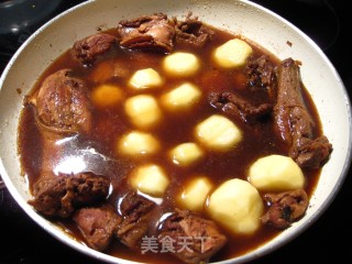 Braised Potato Duck with Zhuhou Sauce recipe