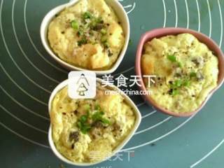 Flaxseed Oil Mushroom Baked Egg Toast Steamed Cake recipe