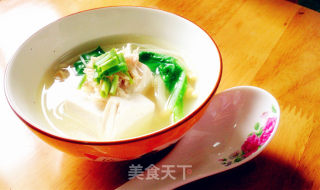 27's Cooking Diary-tofu and Enoki Mushroom Chicken Soup recipe