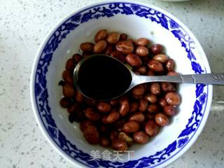 Old Vinegar Peanuts Mixed with Spinach recipe