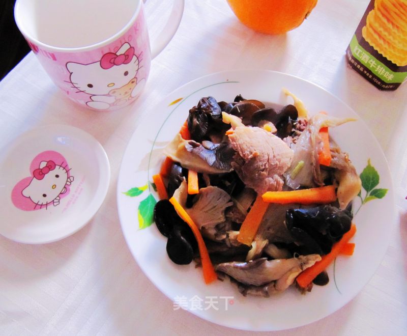 Fried Fungus with Fresh Mushrooms recipe
