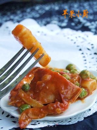 Rice Cake Crab with Tomato Sauce recipe