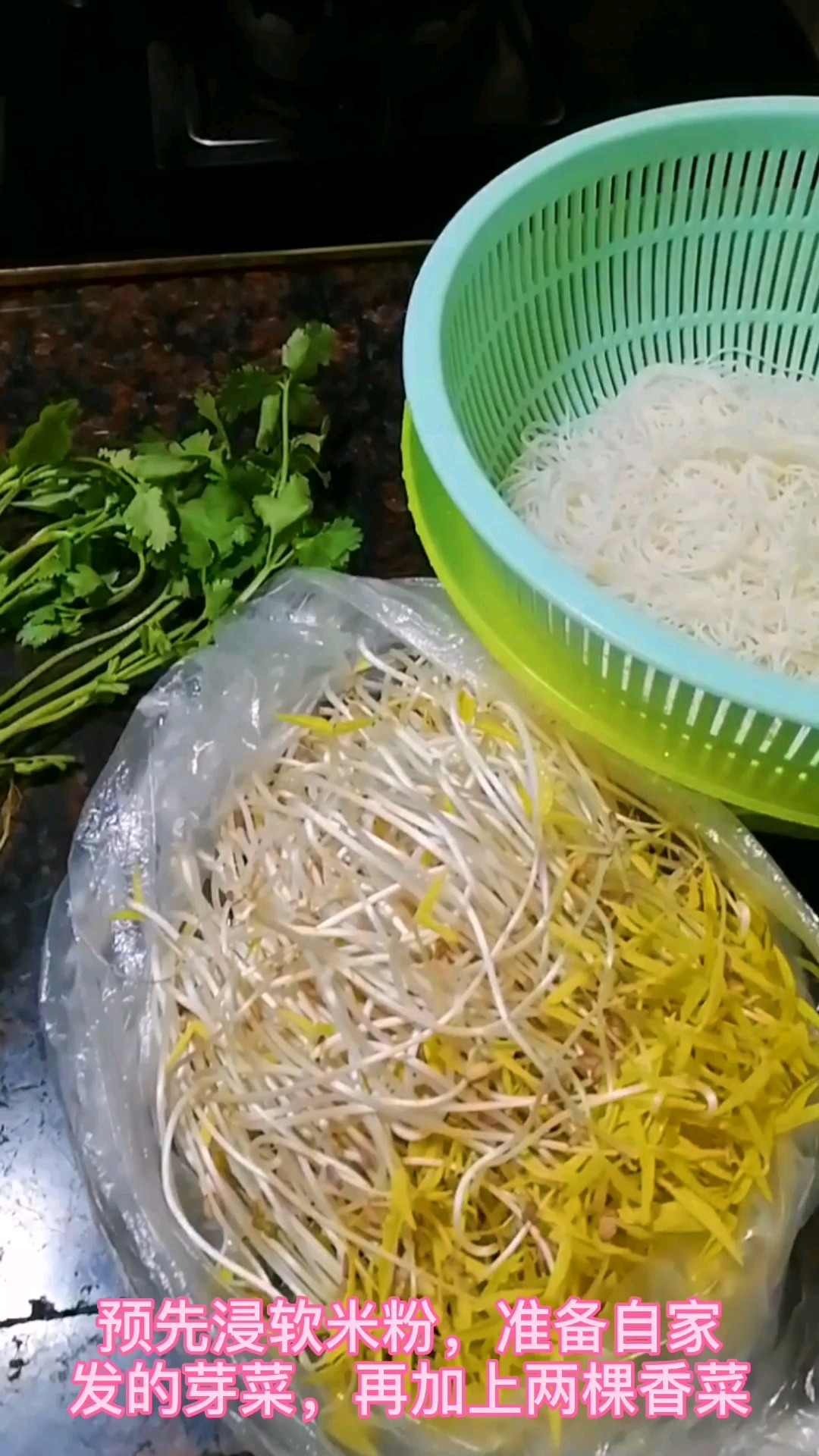 Fried Rice Noodles with Sprouts recipe