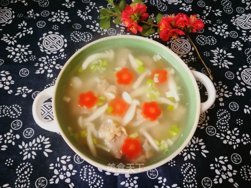 Stewed Pork Ribs with White Mushroom recipe