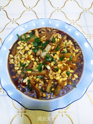 Soy Bean Sprouts Boiled Pork Skin recipe