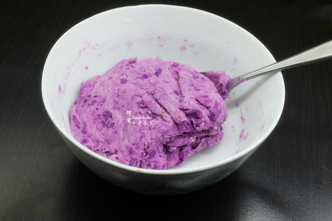 Purple Sweet Potato Meatballs recipe
