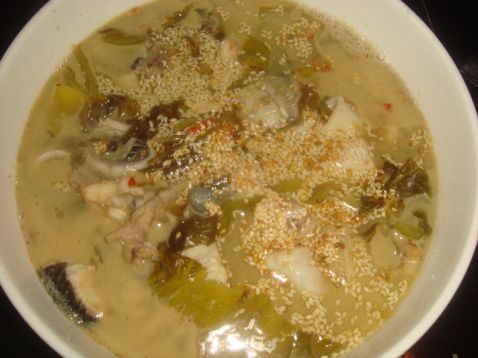 Black Fish and Pickled Vegetable Soup recipe