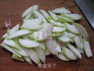 Boiled Long Melon with Bacon Xiu Zhen Mushroom recipe