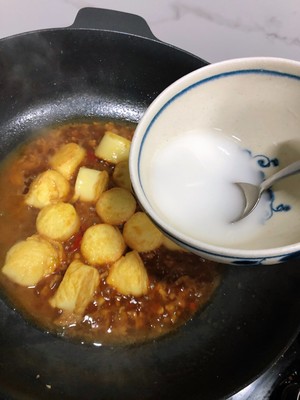 Japanese Tofu with Minced Meat (home Cooking with Rice) recipe