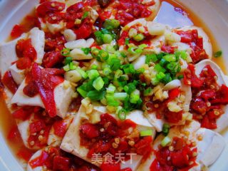 [hunan Cuisine] Steamed Stinky Tofu with Chopped Peppers (with Stinky Tofu) recipe