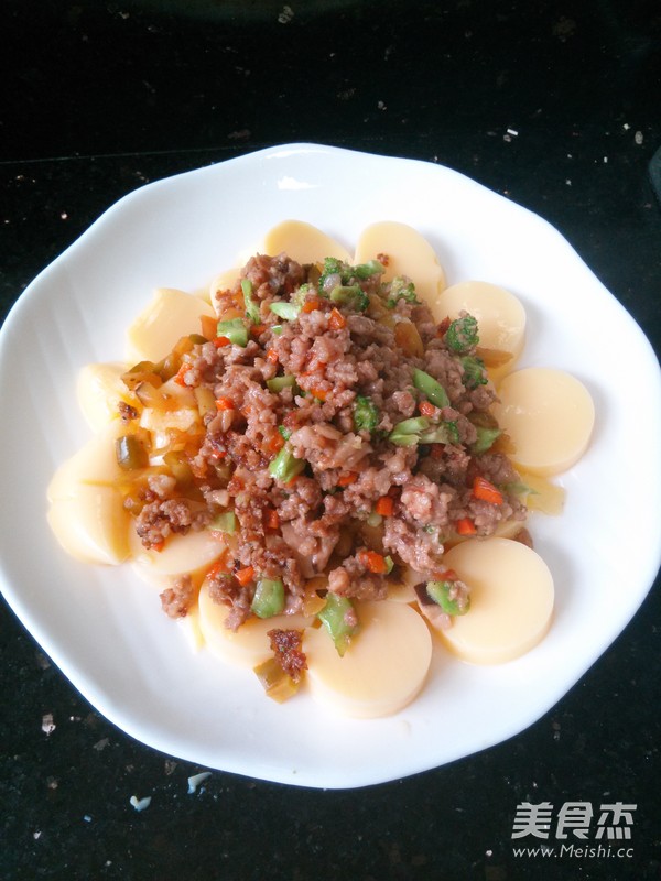 Steamed Tofu with Minced Meat recipe