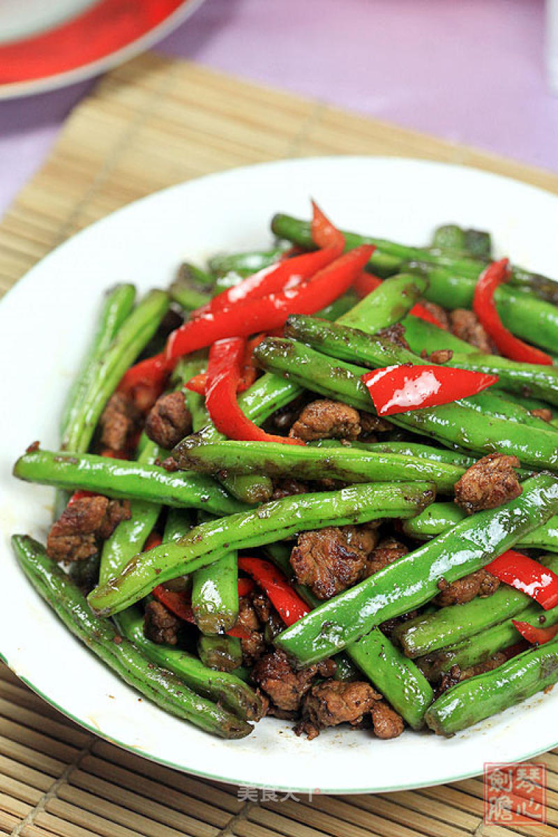 Stir-fried String Beans with Minced Meat recipe