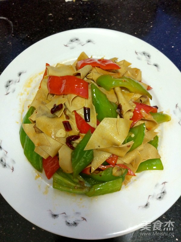 Dried Tofu with Hot Peppers recipe