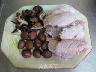 Grilled Chicken Wings with Mushrooms and Chestnuts recipe