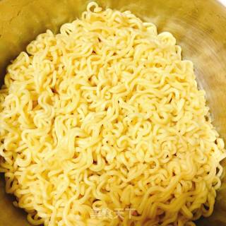 Fried Fast Food Noodles with Ham recipe