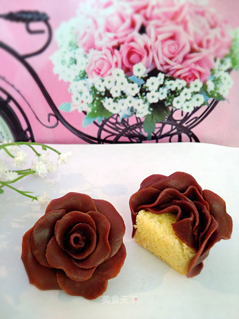 #aca 烤明星大赛#chocolate Rose Cake
