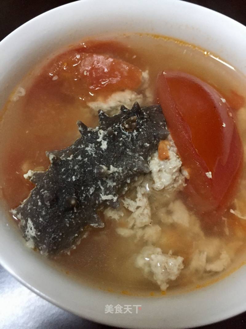 Sea Cucumber Tomato Soup with Minced Meat