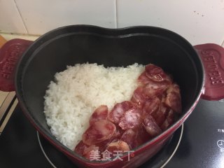 #trust之美# Foie Gras and Sausage Claypot Rice recipe