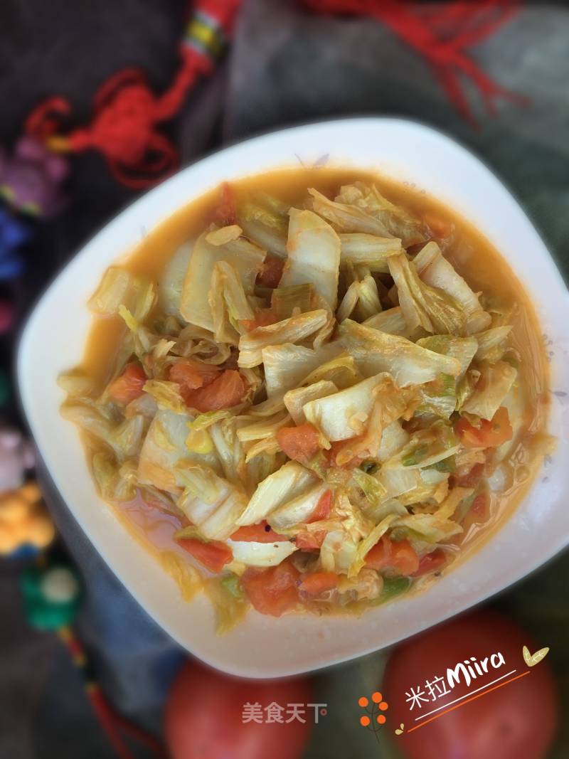 Stir-fried Cabbage with Tomato recipe