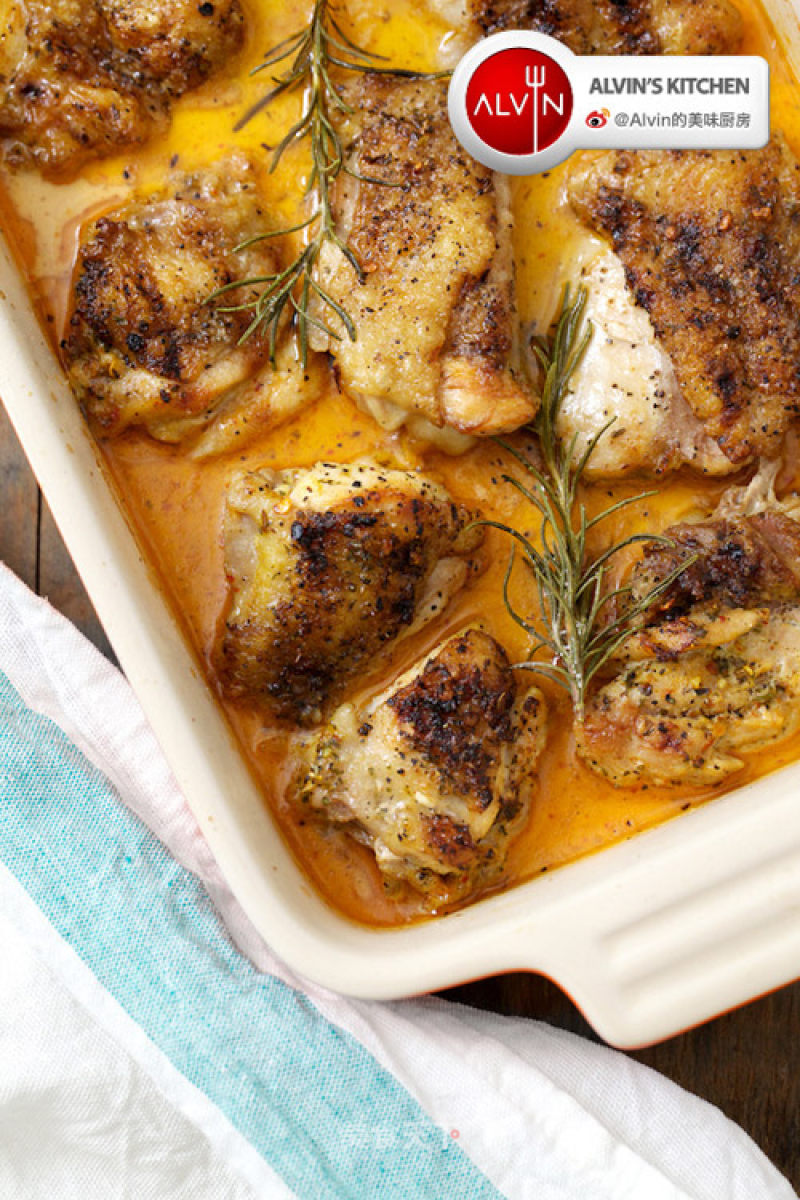 Roasted Chicken Thigh with Coconut Milk Red Curry Sauce recipe