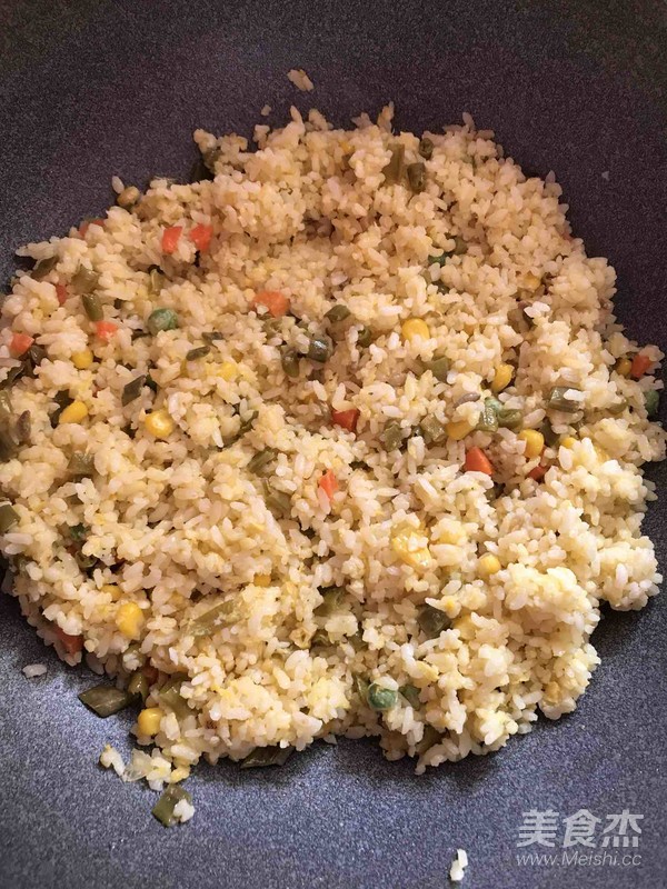 Fried Rice with Capers, Mixed Vegetables and Eggs recipe