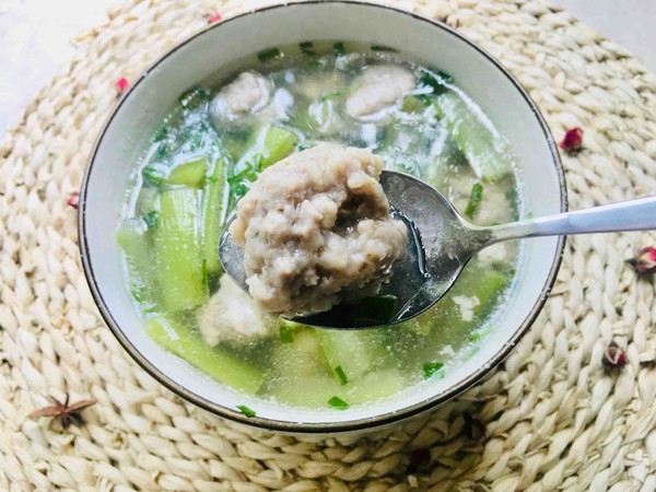 Loofah Meatball Soup recipe