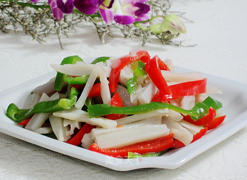 Lotus Root with Colored Pepper recipe