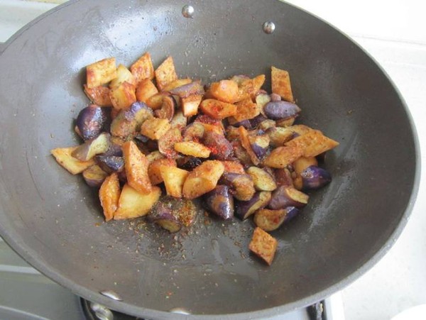 Fried Eggplant with Naan recipe