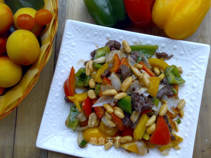 Small Swatch-stir-fried Beef with Bell Pepper and Lily recipe