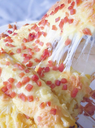 Baked Rice Cake with Mashed Potato and Cheese recipe