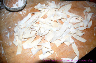 Two Kinds of Noodles Cut into Strips recipe