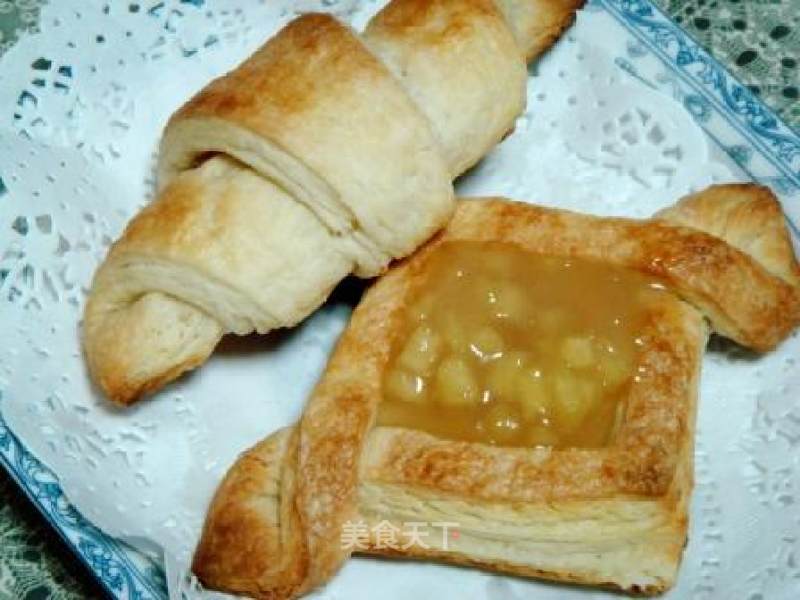 Hot Dog Croissant, Apple Danish, Croissant recipe