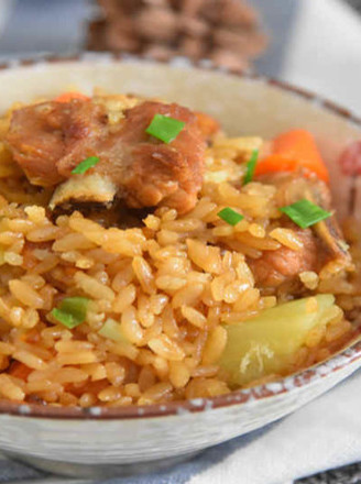 Braised Rice with Pork Ribs and Potatoes
