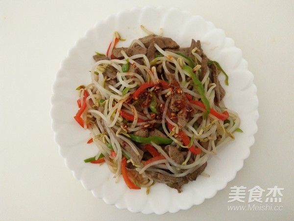 Mung Bean Sprouts Mixed with Pork Liver recipe