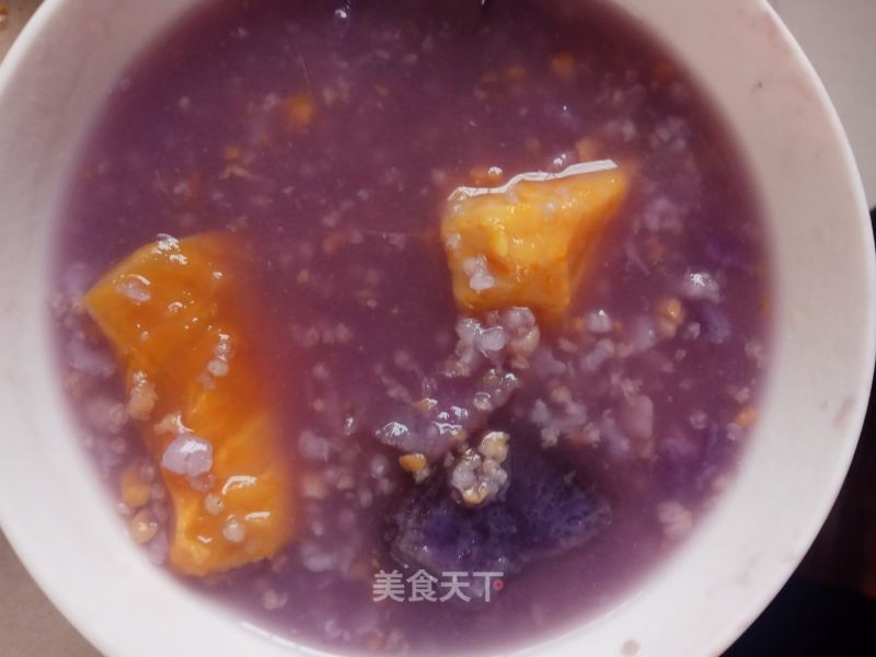 Sweet Potato and Purple Potato Congee recipe