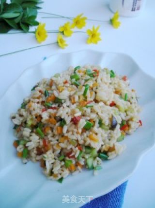 Colorful Vegetable Fried Rice recipe
