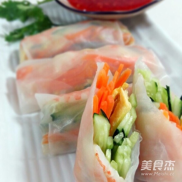 Slimming Vietnamese Rice Paper Spring Rolls recipe