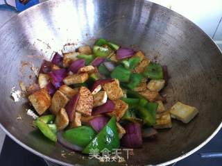 Tofu with Green Peppers and Green Onions recipe