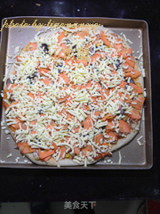 Fish and Sea Cucumber Pizza recipe