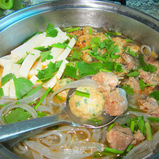 Hot Pot---boiled Meatball Vermicelli Pot recipe