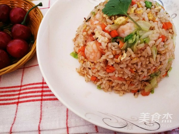 Fried Rice with Shrimp and Egg recipe