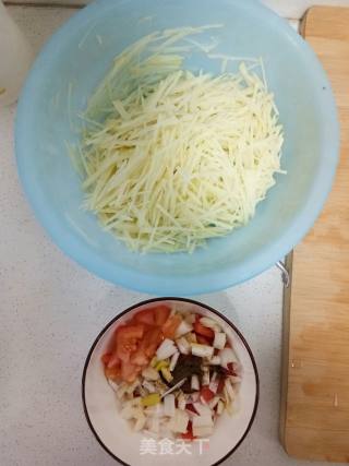 Shredded Potatoes in Tomato Sauce recipe