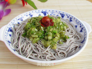 Tartary Buckwheat Noodles with Green Pepper and Oyster Sauce recipe