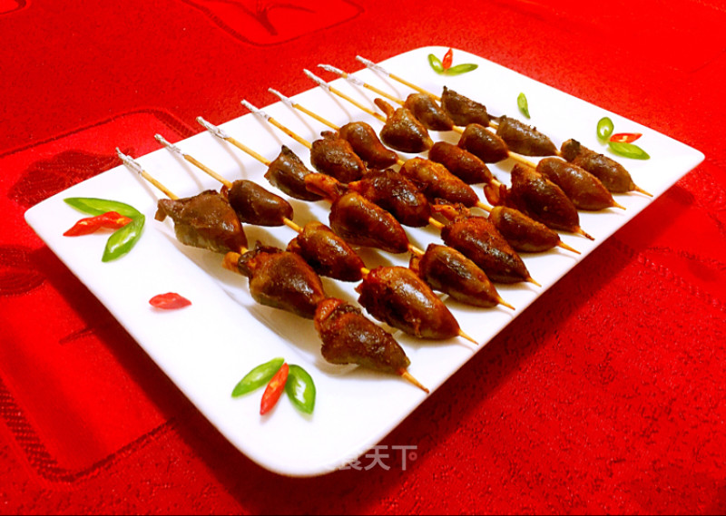 Grilled Chicken Heart Skewers recipe