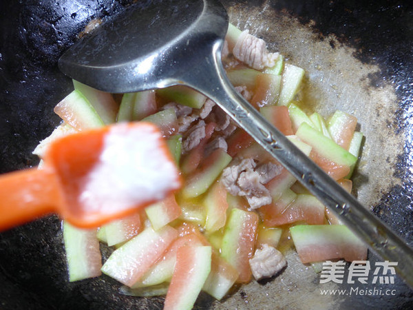 Pork Fried Watermelon Rind recipe