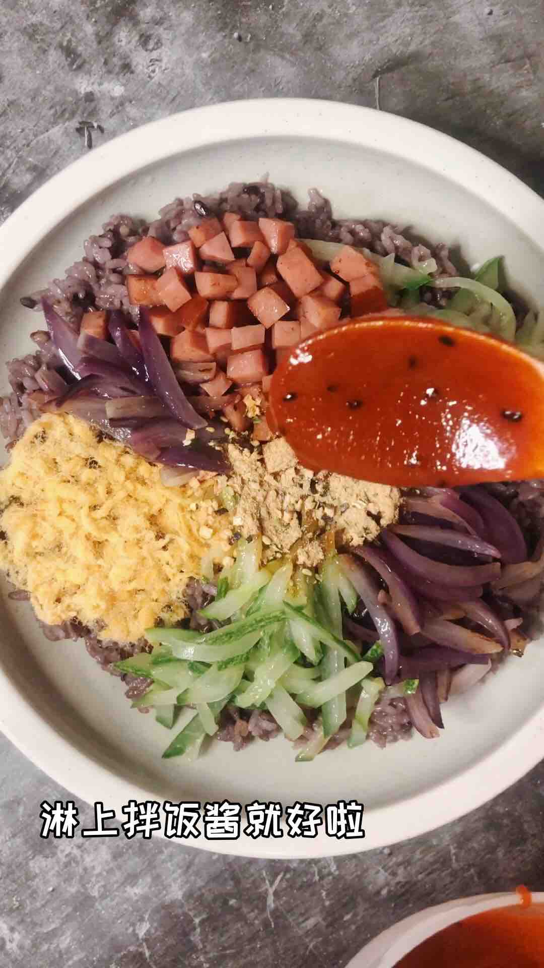 Nutritious Multi-grain Rice Bibimbap recipe